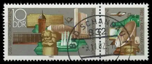 DDR ZUSAMMENDRUCK Nr WZd546 gestempelt WAAGR PAAR 195E8E