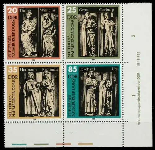 DDR ZUSAMMENDRUCK Nr 2808VB DV WPD postfrisch VIERERBLO 195E9A