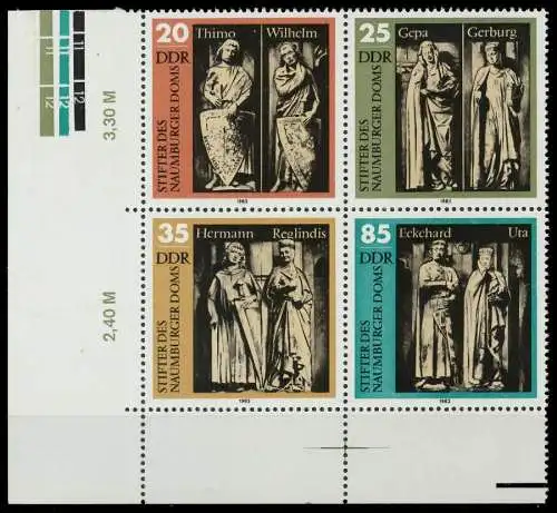 DDR ZUSAMMENDRUCK Nr 2808VB postfrisch VIERERBLOCK ECKE 195EC2