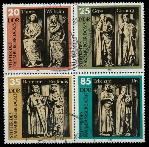 DDR ZUSAMMENDRUCK Nr 2808VB gestempelt VIERERBLOCK 195EE2