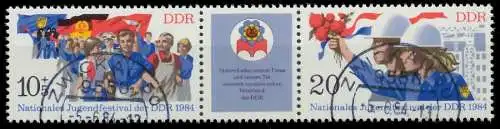 DDR ZUSAMMENDRUCK Nr WZd589 gestempelt 3ER STR 195F96