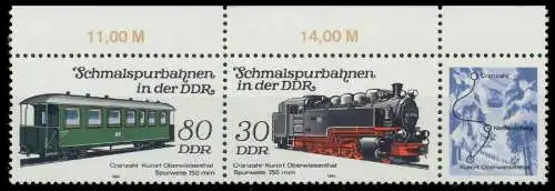 DDR ZUSAMMENDRUCK Nr WZd581 postfrisch 3ER STR ORA 196016