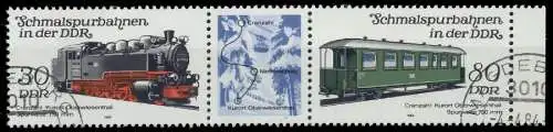 DDR ZUSAMMENDRUCK Nr WZd577 gestempelt 3ER STR 19603A