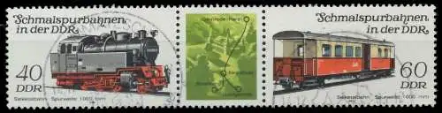 DDR ZUSAMMENDRUCK Nr WZd583 gestempelt 3ER STR 196102