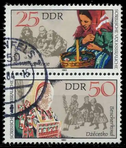 DDR ZUSAMMENDRUCK Nr SZd 245 gestempelt SENKR PAAR 19614E