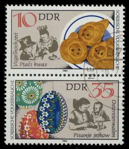 DDR ZUSAMMENDRUCK Nr SZd 243 gestempelt SENKR PAAR 1961A2