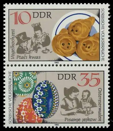 DDR ZUSAMMENDRUCK Nr SZd 243 postfrisch SENKR PAAR SC591FE