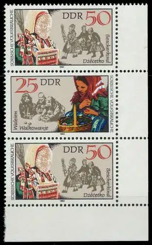 DDR ZUSAMMENDRUCK Nr SZd 254 postfrisch 3ER STR 196216