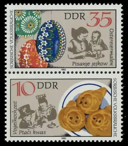 DDR ZUSAMMENDRUCK Nr SZd 246 postfrisch SENKR PAAR SC5925E