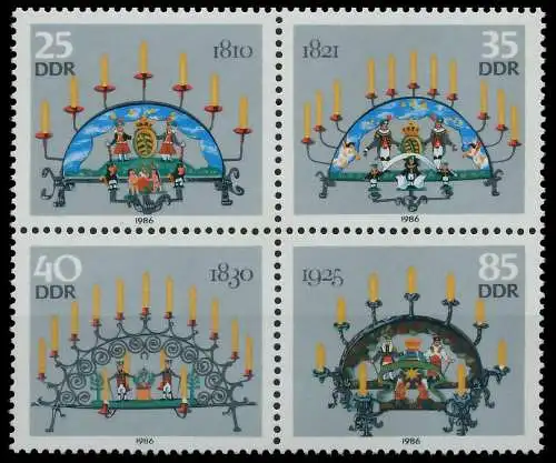 DDR ZUSAMMENDRUCK Nr 3059VB postfrisch VIERERBLOCK SC592AA