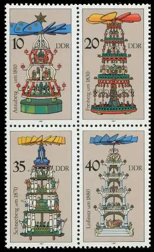 DDR ZUSAMMENDRUCK Nr 3134VB postfrisch VIERERBLOCK SC5931E