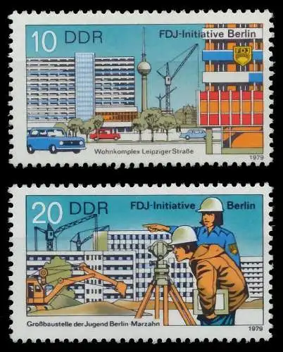 DDR 1979 Nr 2424-2425 postfrisch 1A43EE