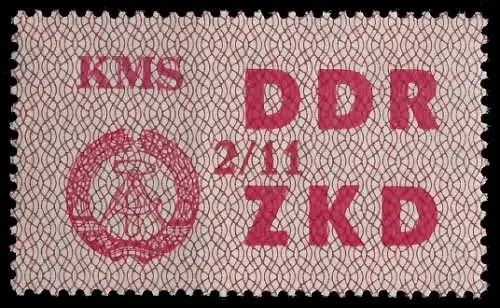 DDR DIENST LAUFKONTROLLZETTEL Nr 38 2 11 - XI ungebraucht 1C4F26