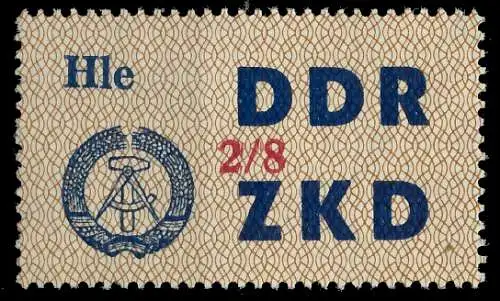 DDR DIENST LAUFKONTROLLZETTEL Nr 37 2 08 - VIII 1C4F2A