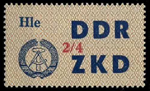 DDR DIENST LAUFKONTROLLZETTEL Nr 37 2 04 - IV ungebraucht 1C4F32