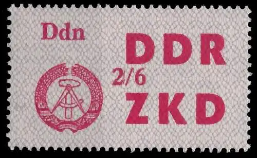 DDR DIENST LAUFKONTROLLZETTEL Nr 33 2 6 - VI ungebraucht 1C4F36