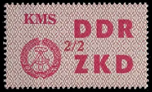 DDR DIENST LAUFKONTROLLZETTEL Nr 38 2 02 - II ungebraucht 1C4F56