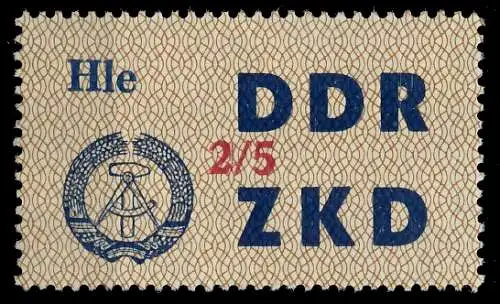 DDR DIENST LAUFKONTROLLZETTEL Nr 37 2 05 - V postfrisch 1C4F86