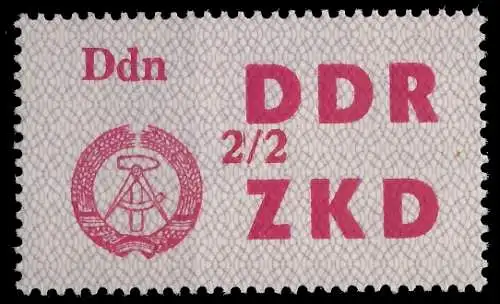 DDR DIENST LAUFKONTROLLZETTEL Nr 33 2 - II ungebraucht 1CA722
