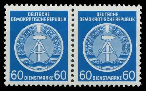 DDR DIENST HAMMER ZIRKEL Nr 15XI postfrisch WAAGR PAAR 1CD88E