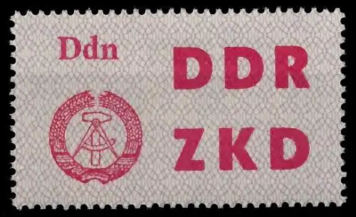 DDR DIENST LAUFKONTROLLZETTEL Nr 3 postfrisch SC9495E