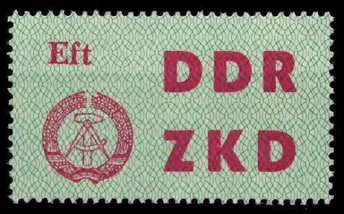 DDR DIENST LAUFKONTROLLZETTEL Nr 4 postfrisch SC9496E