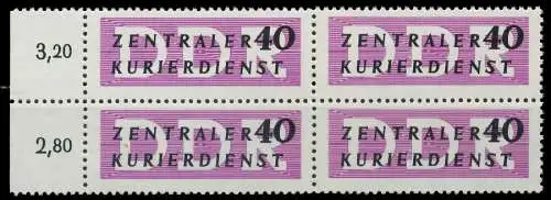 DDR DIENST VERWALTUNGSPOST-A ZKD Nr 8 postfrisch VIERER 1D28C2