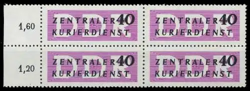 DDR DIENST VERWALTUNGSPOST-A ZKD Nr 8 postfrisch VIERER 1D28EE