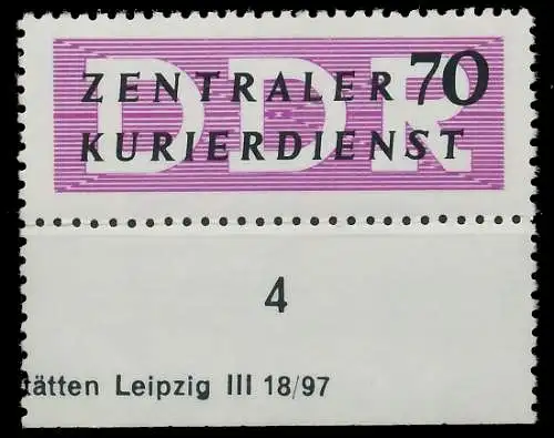 DDR DIENST VERWALTUNGSPOST-A ZKD Nr 9 postfrisch URA 1D290E