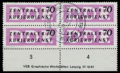 DDR DIENST VERWALTUNGSPOST-A ZKD Nr 9 DV gestempelt WAAG 1D293A