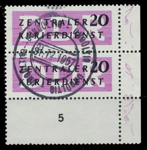 DDR DIENST VERWALTUNGSPOST-A ZKD Nr II L gestempelt SENK 1D2D52