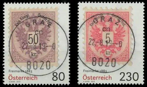 ÖSTERREICH 2019 Nr 3468-3469 zentrisch gestempelt 1F1362