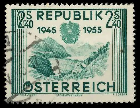 ÖSTERREICH 1955 Nr 1016 gestempelt 1F55E2