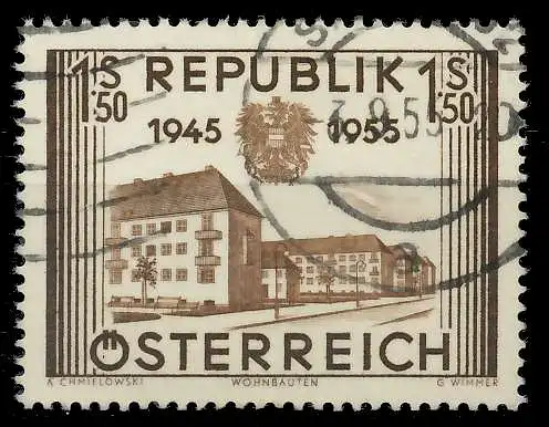 ÖSTERREICH 1955 Nr 1015 gestempelt 1F55FE