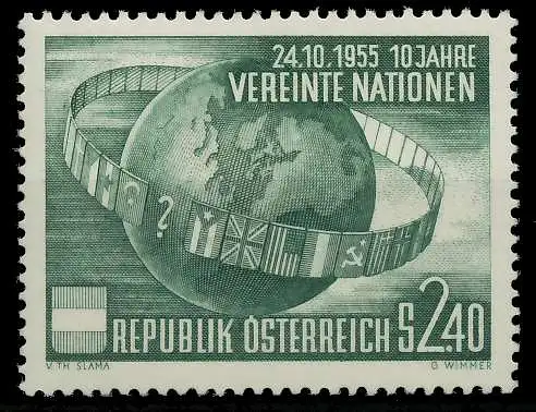 ÖSTERREICH 1955 Nr 1022 postfrisch 1F5642