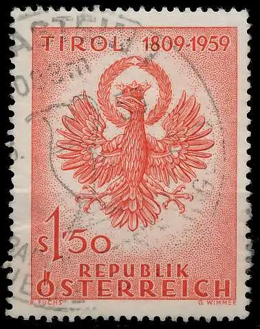 ÖSTERREICH 1959 Nr 1067 gestempelt 1F56F6