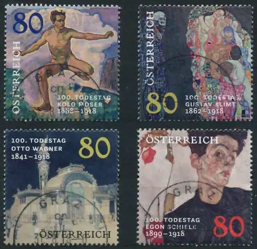 ÖSTERREICH 2018 Nr 3423-3426 gestempelt 1F9552