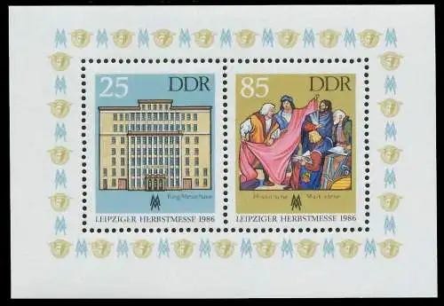 DDR BLOCK KLEINBOGEN Block 85 postfrisch SCCDA46
