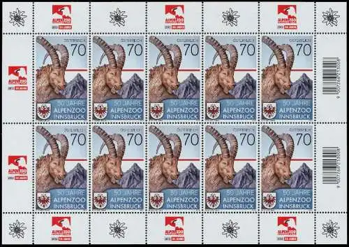 ÖSTERREICH BLOCK KLEINBOGEN Nr 3019 postfrisch KLEINBG 213316