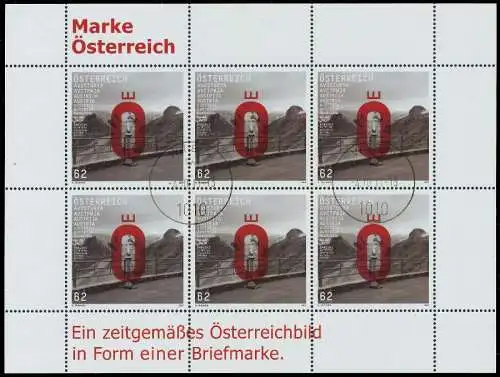 ÖSTERREICH BLOCK KLEINBOGEN Nr 2962 gestempelt KLEINBG 217012