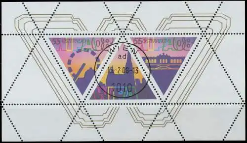 ÖSTERREICH BLOCK KLEINBOGEN Block 41 gestempelt 21E6B2