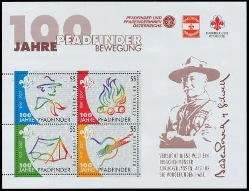 ÖSTERREICH BLOCK KLEINBOGEN Block 36 postfrisch 21EBBA