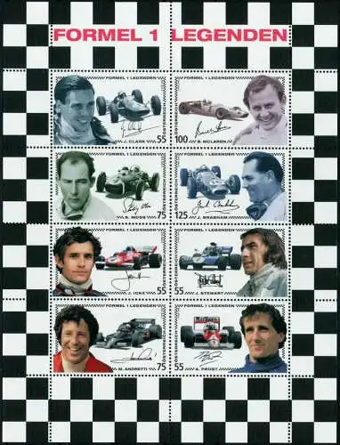 ÖSTERREICH BLOCK KLEINBOGEN Nr 2592-2599 postfrisch KLE SCFCF2A