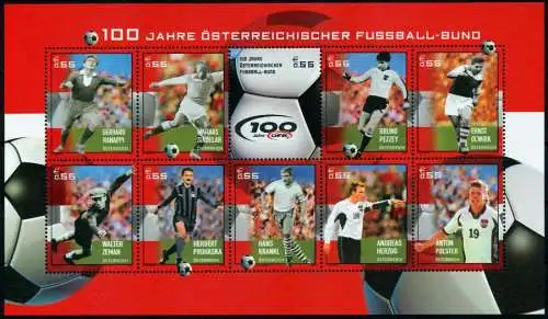 ÖSTERREICH BLOCK KLEINBOGEN Nr 2460-2469 postfrisch KLE SD0033A
