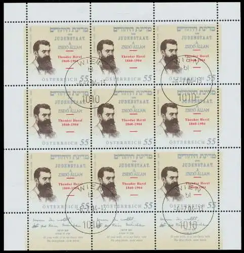 ÖSTERREICH BLOCK KLEINBOGEN Nr 2489 gestempelt KLEINBG 227696
