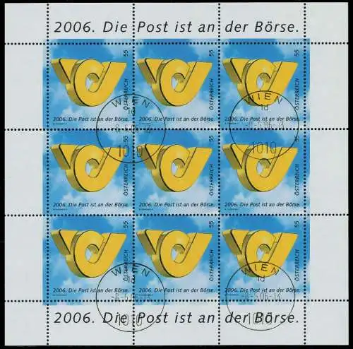 ÖSTERREICH BLOCK KLEINBOGEN Nr 2600 gestempelt KLEINBG SCFCD7E