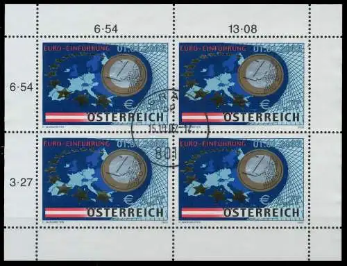 ÖSTERREICH BLOCK KLEINBOGEN Nr 2368 zentrisch gestempelt KLE 22774A