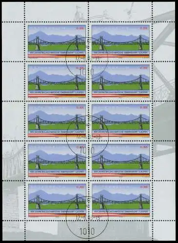 ÖSTERREICH BLOCK KLEINBOGEN Nr 2426KB gestempelt KLEINBG 2279A6
