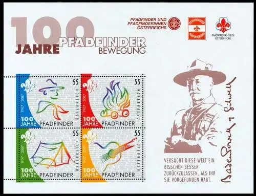 ÖSTERREICH BLOCK KLEINBOGEN Block 36 postfrisch SD0C5E6