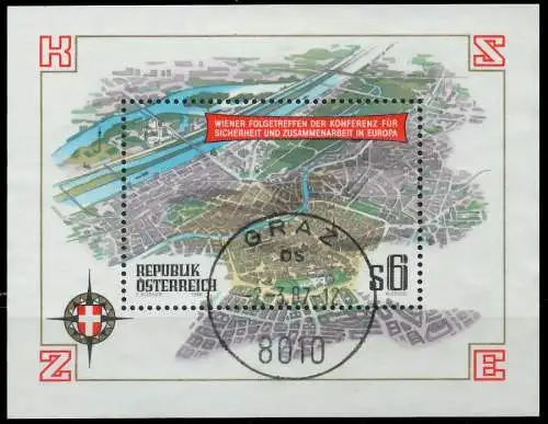 ÖSTERREICH BLOCK KLEINBOGEN Block 8 gestempelt 23F246